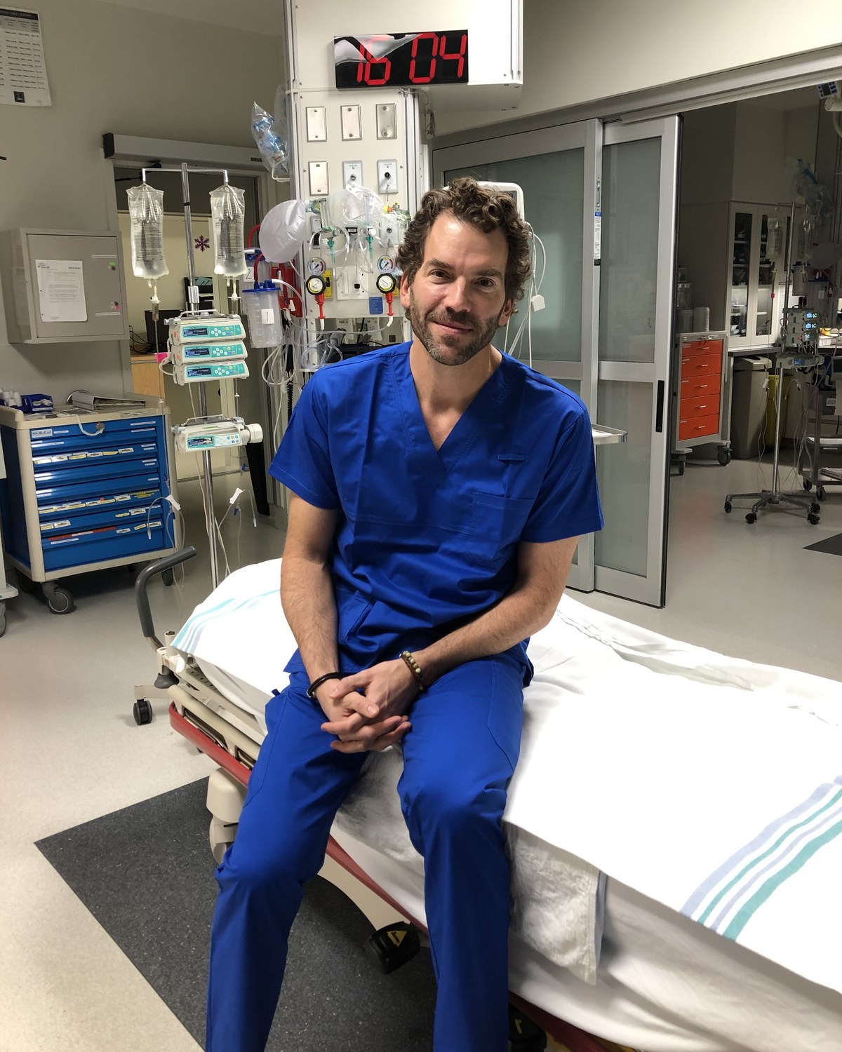 Dr. Stéphane Borreman in the emergency department